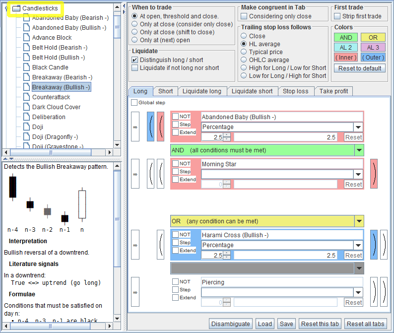 Candlestick patterns in Trading Conceiver
